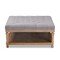 Baxton Studio Kelly Grey Linen Upholstered and Greywashed Wood Cocktail Ottoman 164-10650 - alternate 7